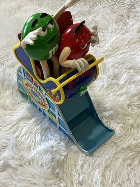 M&M'S Vintage Red & Green Roller Coaster Slide Candy Dispenser